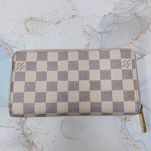 Authentic Louis Vuitton Damier Azur Zippy Zip Around Wallet